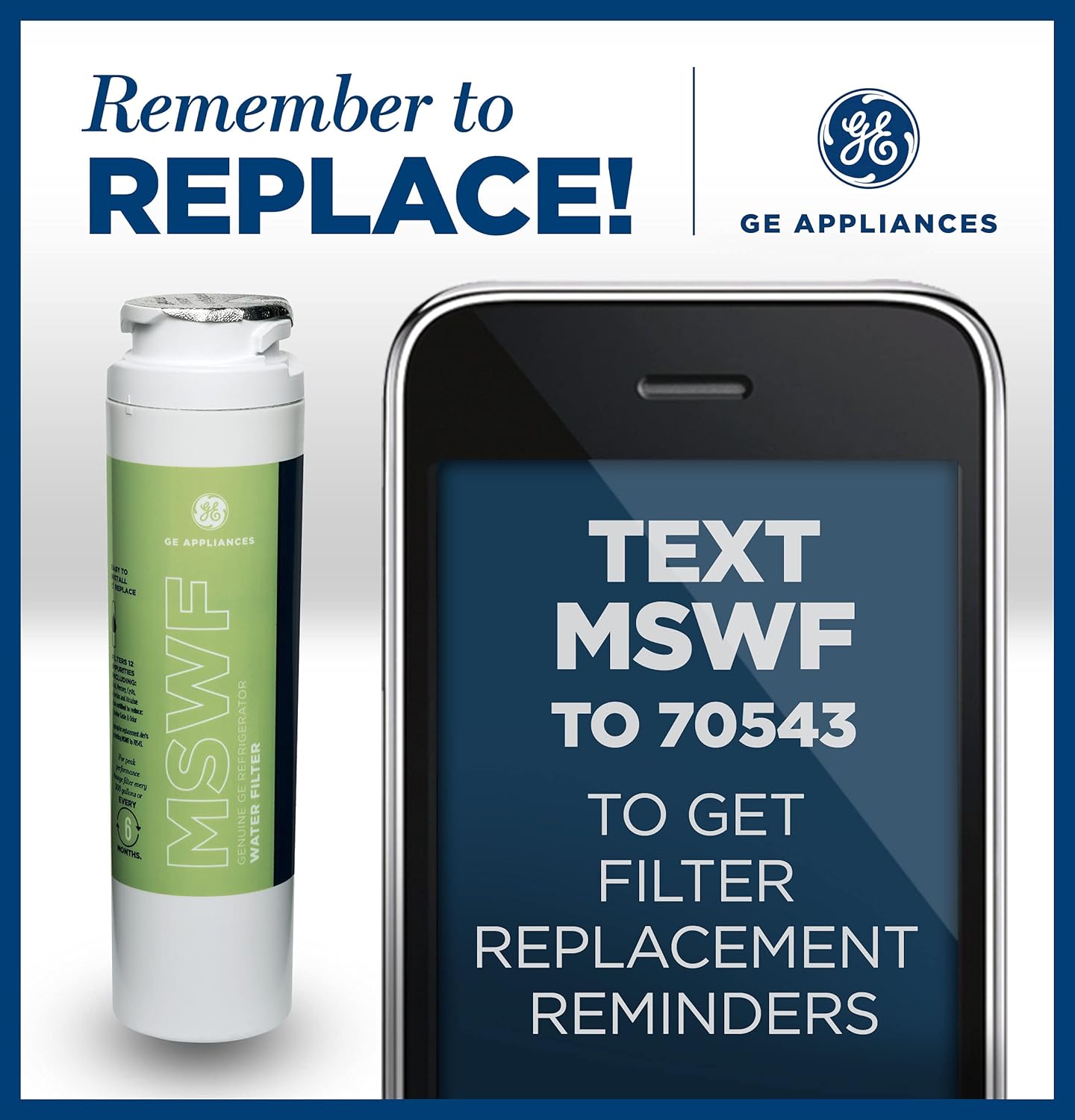 GE MSWF Refrigerator Water Filter | Certified to Reduce Lead, Sulfer, and 50+ Other Impurities| Pack of 1 - Image 6